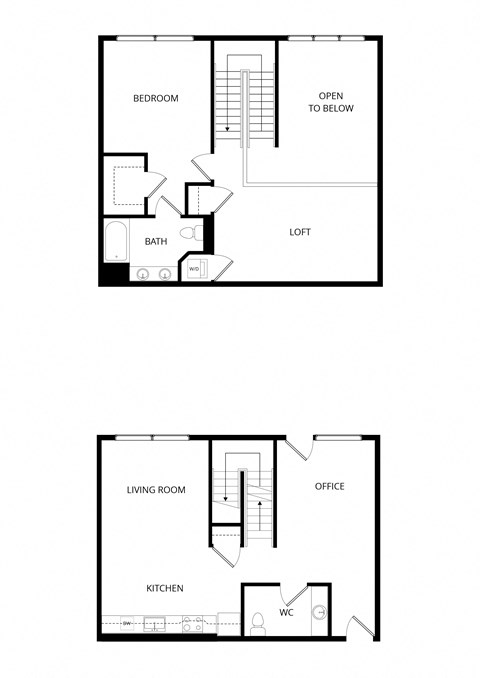 a floor plan of a house with two different floor plans